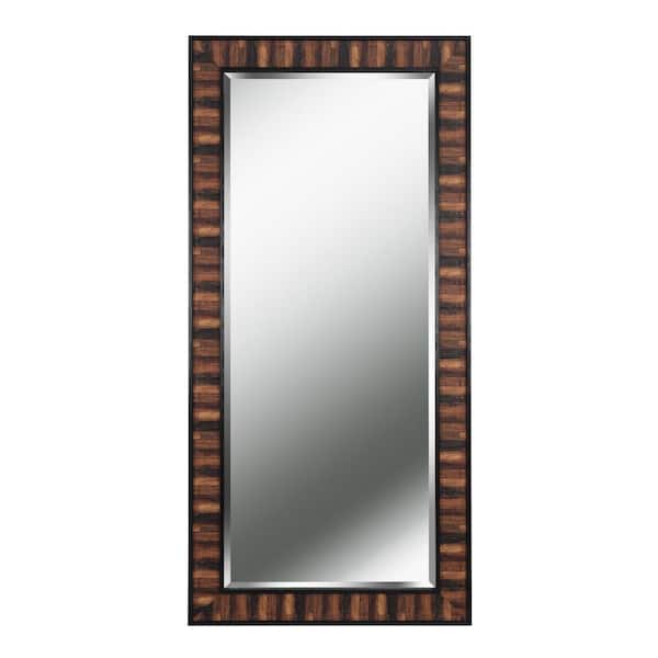 Manor Brook 65 inch Evante 65.44 in. H x 31.44 in. W Tall Mirror Rectangular Brown Floor Mirror