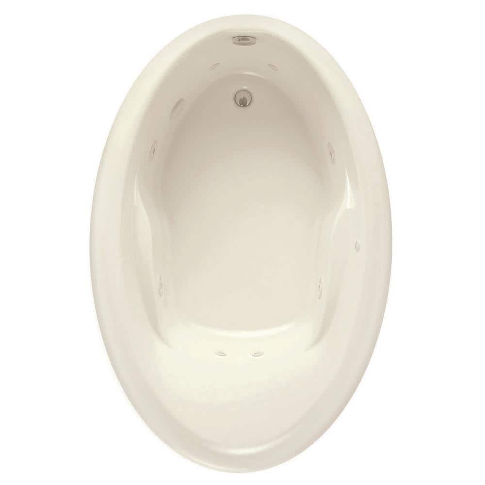 Starla 60 in. Acrylic Oval Drop-in Whirlpool Bathtub with Heater Reversible