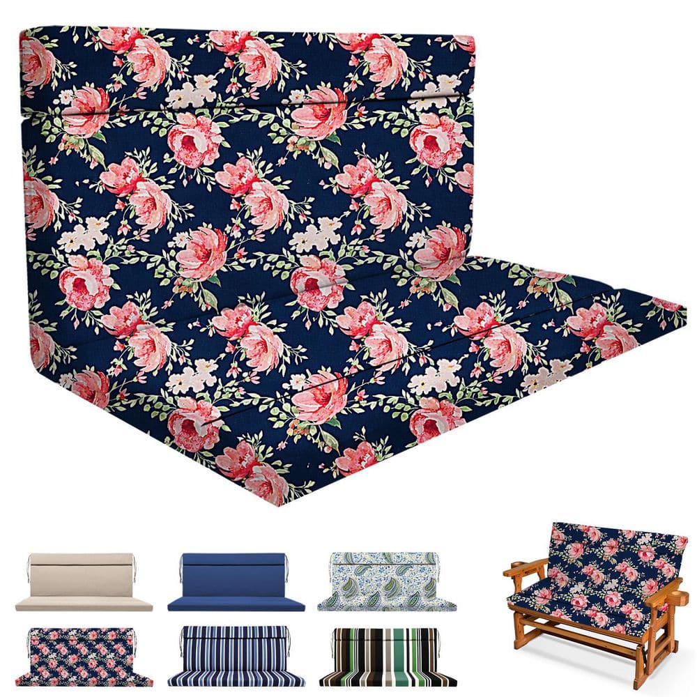 48″ x 44″ Outdoor Loveseat Cushion, Waterproof Patio Bench Replacement Cushions for Porch Swing Garden Chairs Flower price history on PriceWatchPro