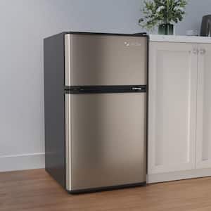 3.1 cu. ft. Mini Fridge in Stainless Steel with Freezer
