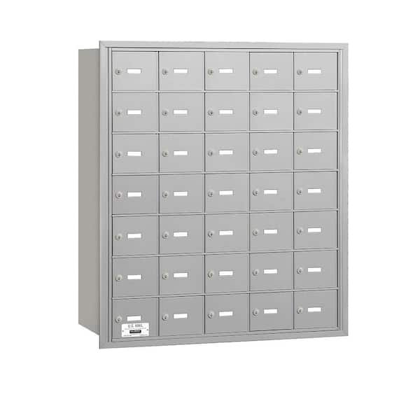 Salsbury Industries Aluminum USPS Access Rear Loading 4B Plus Horizontal Mailbox with 35A Doors