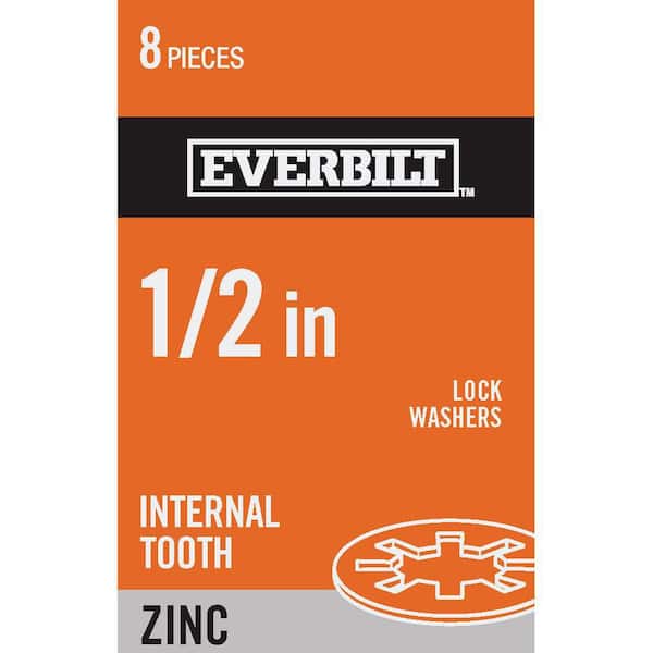 Everbilt 1/2 in. Zinc-Plated Steel Internal Tooth Lock Washer (8 Per Pack)