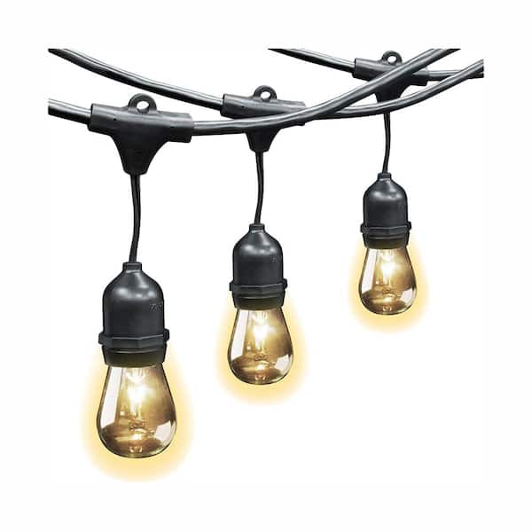 Shop Outdoor 48 ft. 24-Socket Plus 6 Bulbs Extra Plug In S11 Incandescent String Light from Home Depot on Openhaus
