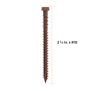 #10 2-1/2 in. Redwood Star Drive Trim-Head Composite Deck Screw (100-Count)