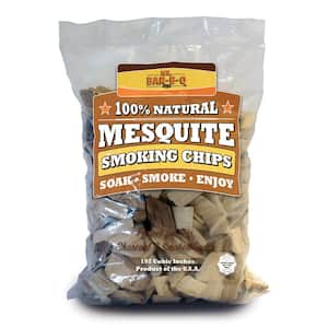 Wood Smoker Chips (Mesquite) Traditional Smoky Flavor Made from 100% Hardwood 1.6 lbs. Bag 179 cu. in.