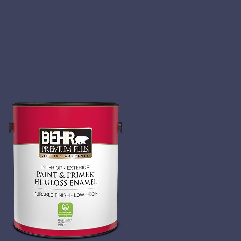 1 gal. Home Decorators Collection #HDC-MD-01 Majestic Blue Hi-Gloss Enamel Interior/Exterior Paint and Primer