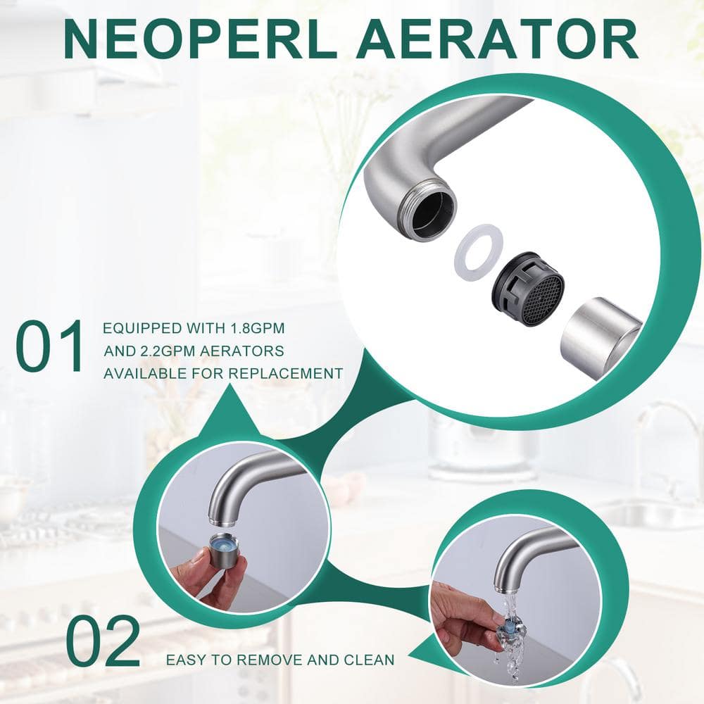 Brushed Nickel Single Handle High-Arc Bar Faucet
