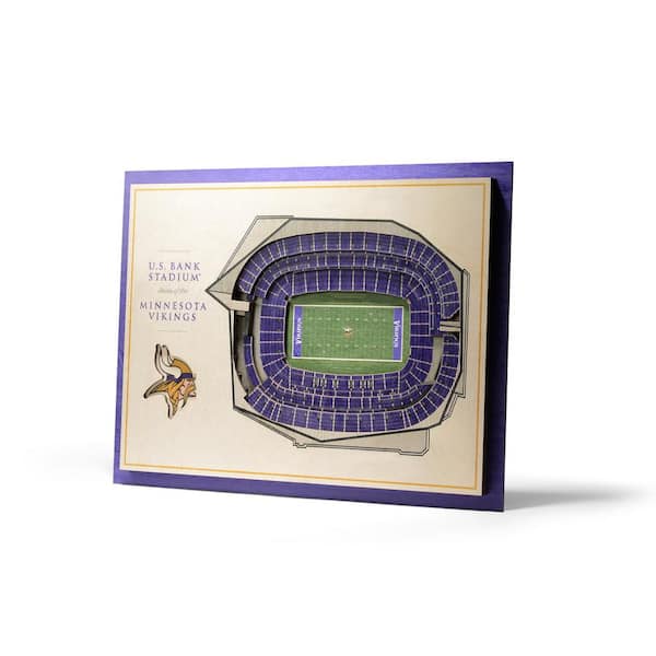 NFL Minnesota Vikings 5-Layer StadiumViews 3D Wall Art