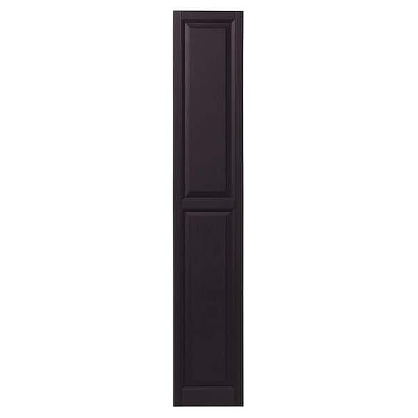 Ply Gem 12 in. x 71 in. Raised Panel Polypropylene Shutters Pair in Dark Berry