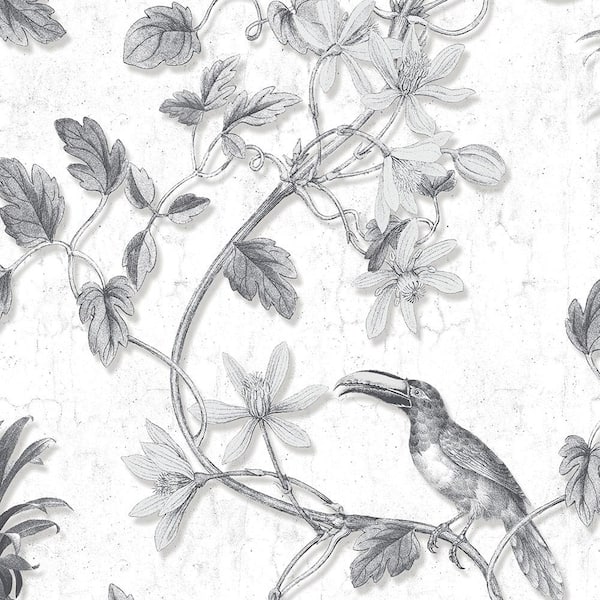 Toucan Toile Vinyl Roll Wallpaper (Covers 56 sq. ft.)