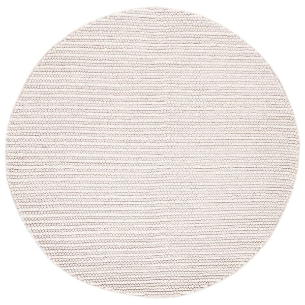 Natura 4 ft. x 4 ft. Ivory/Beige Basket Marle Round Area Rug