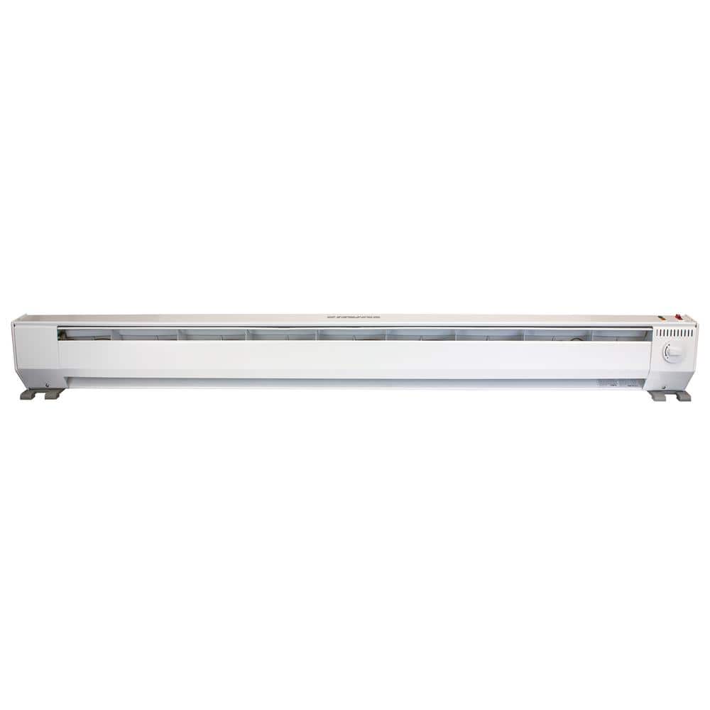 White 5' Electric Convection Baseboard Heater with Thermostat