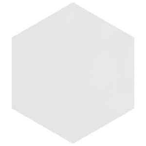 Textile Basic Hex White 8-5/8 in. x 9-7/8 in. Porcelain Floor and Wall Tile (11.5 sq. ft./Case)