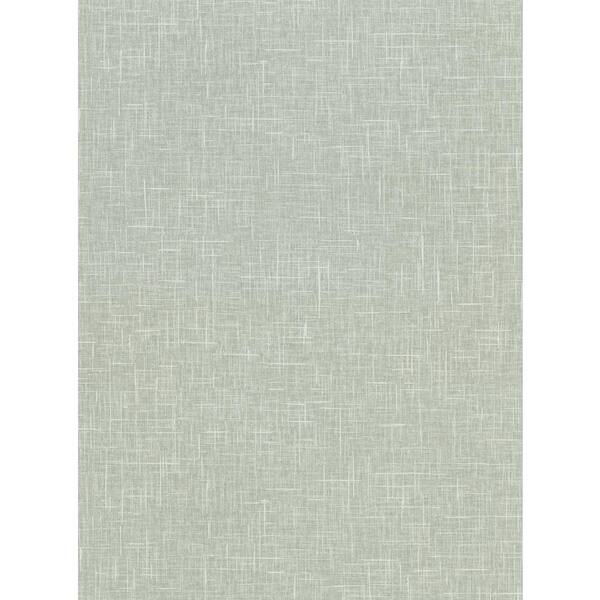 Warner Linville Mint Faux Linen Mint Wallpaper Sample