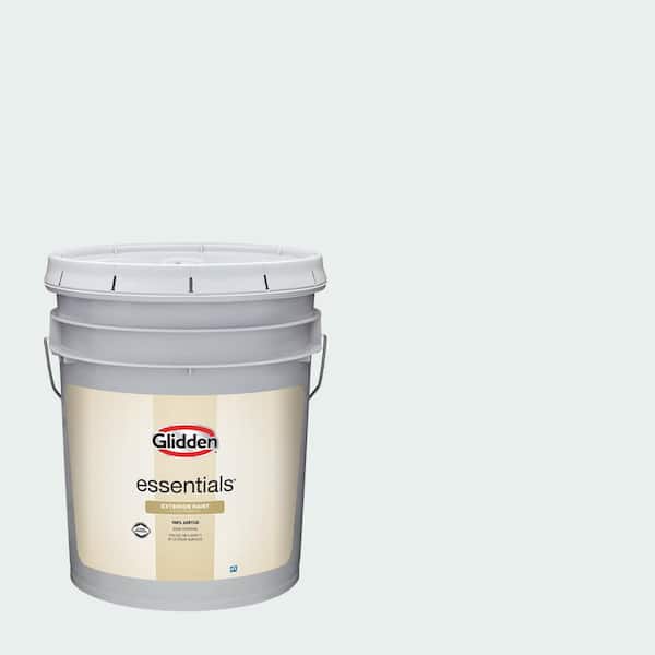 Glidden Essentials 5 gal. PPG1153-1 Ice Castles Satin Exterior Paint