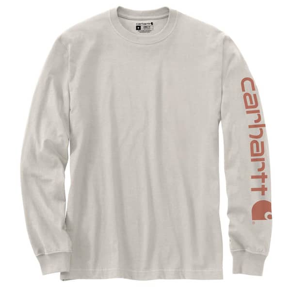 Carhartt Men's XX-Large White Truffle Cotton Loose Fit Heavyweight Long-Sleeve Graphic T-Shirt