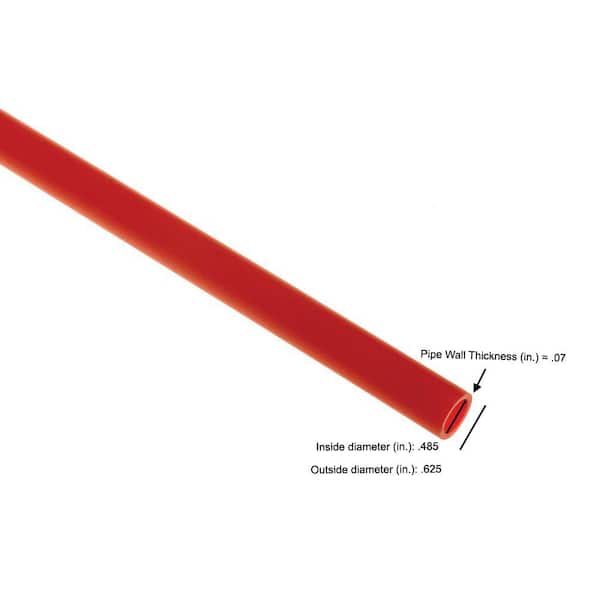 1/2 in. x 5 ft. Red PEX Pipe 1/2 in. x 5 ft. Red PEX Pipe