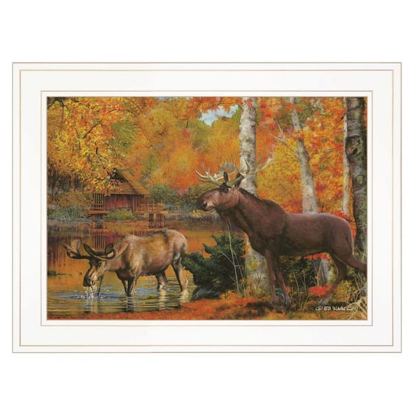 HomeRoots Charlie Peaceful Retreat 1-Piece Framed Wall Art 15 in. x 19 in.