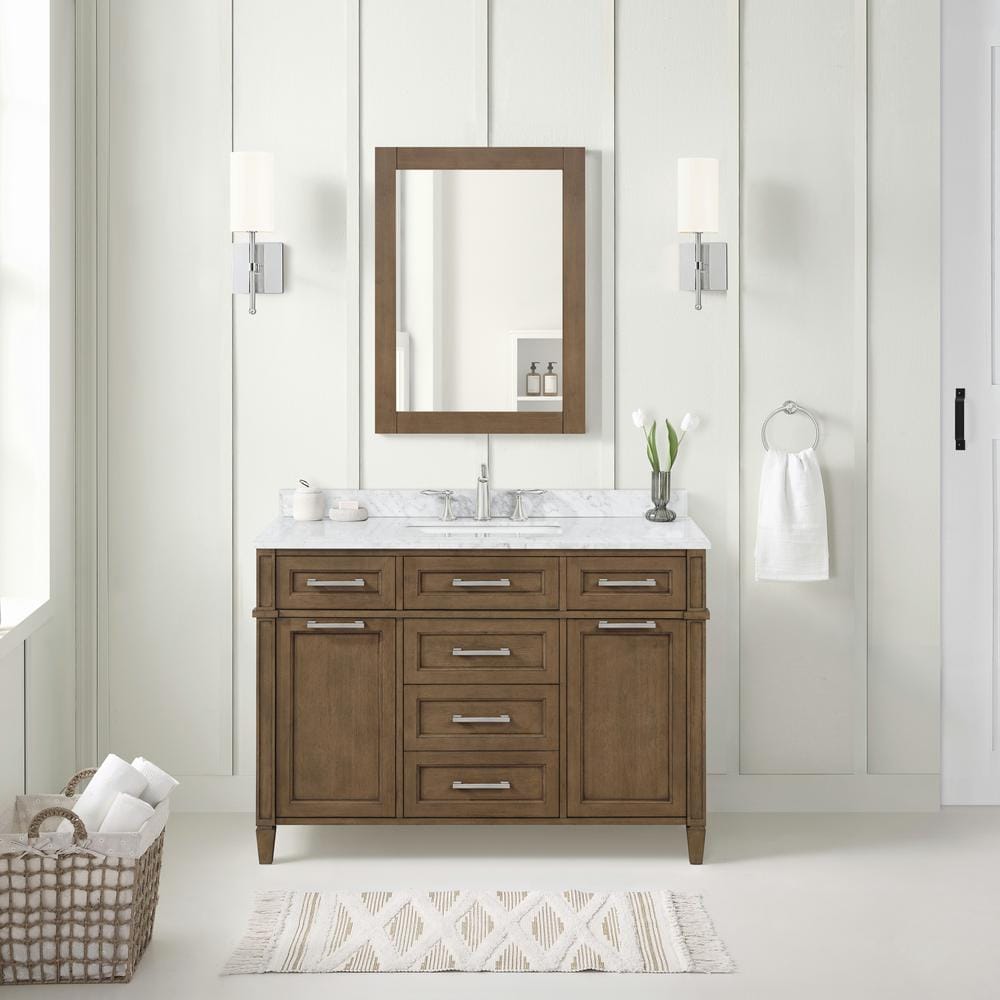 Home Decorators Collection Caville 48 in. W x 22 in. D x 34.5 in. H Single Sink Bath Vanity in 