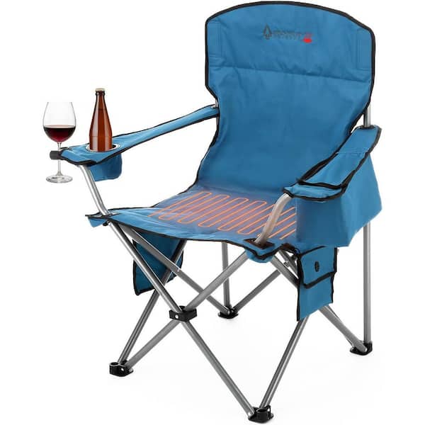 Arrowhead KKS0328U Ocean Blue Foldable Camping Chair With 6 Can Cooler