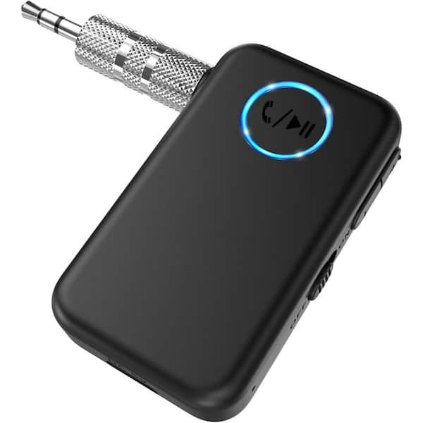 Bluetooth 5.3 Music Receiver for Car/Home Stereo Aux Adapter with Volume Control Supports Hands Free Calls 16H Batt Life