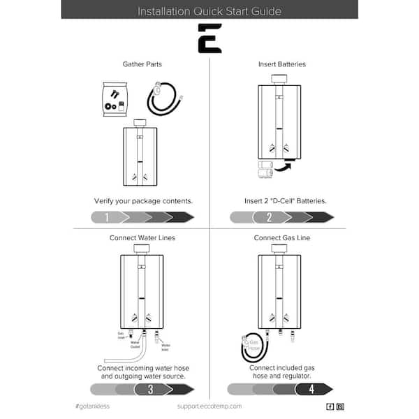 Eccotemp L10 3.0 GPM Portable 75,000 BTU Liquid Propane Outdoor Tankless  Water Heater L10 - The Home Depot