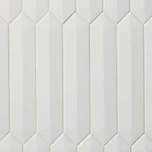 Axis 3D 2.6 in. x 13 in. White Polished Picket Ceramic Wall Tile (9.04 sq. ft. / case)