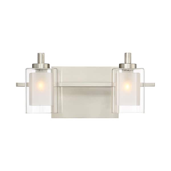 Quoizel Kolt 2-Light Brushed Nickel Vanity Light