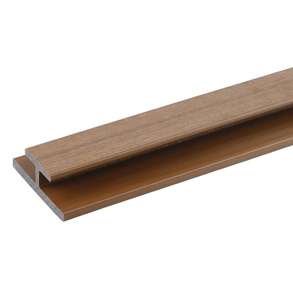 NewTechWood All Weather System 3.1 in. x 1.0 in. x 8 ft. Composite Siding Butt Joint Trim in Peruvian Teak Board