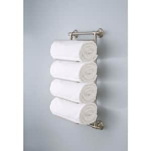 Hospitality Extensions 5-Tier Wall Mount Towel Rack Bath Hardware Accessory in Brushed Nickel