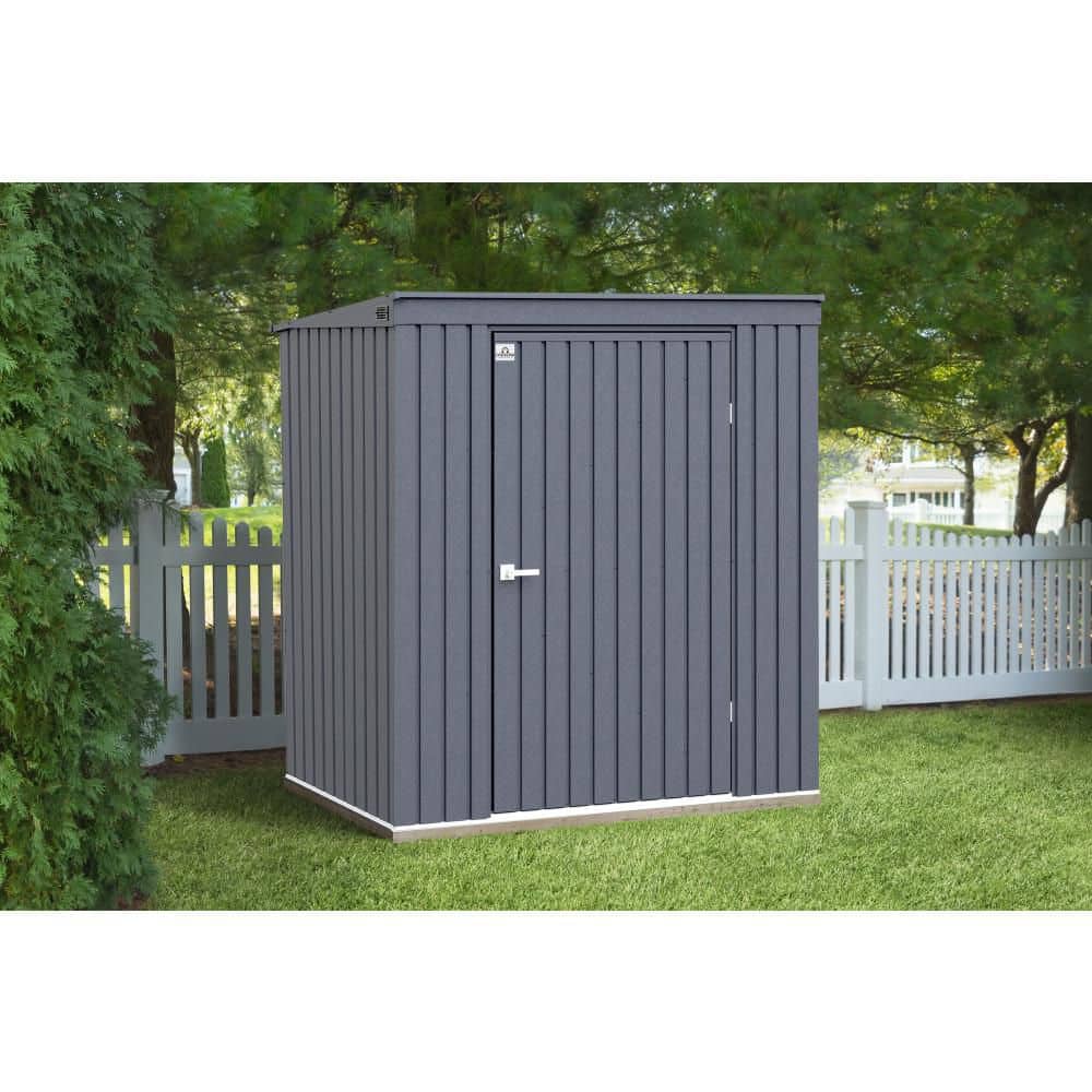 Elite Anthracite Steel Storage Shed with High Gable Roof