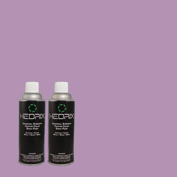Hedrix 11 oz. Match of 8509 Lavender Semi-Gloss Custom Spray Paint (2-Pack)