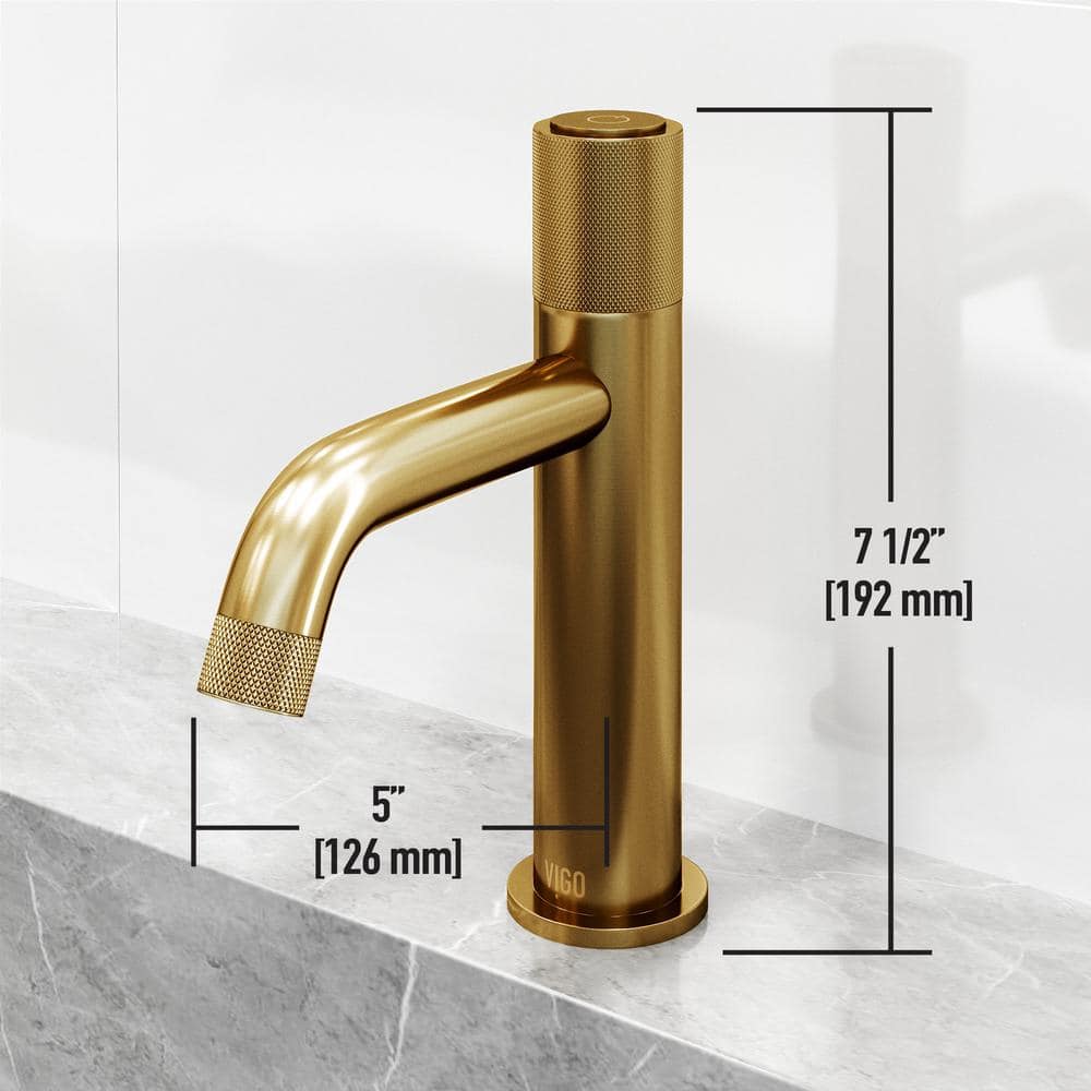 Apollo Matte Brushed Gold 7.5" Single-Handle Bathroom Faucet