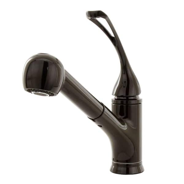 KOHLER Coralais Single-Handle Pull-Out Sprayer Kitchen Faucet In Black