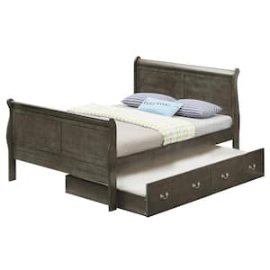 Louis Phillipe Gray Full Trundle Bed