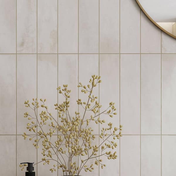 CRUZ BAY STUDIO Arcadian 3 in. x 12 in. Glazed Linen Matte Ceramic Subway Wall Tile (5.28 sq. ft./Case)