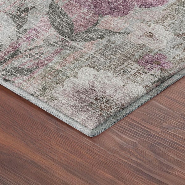 Mayfield Premium Machine Washable Abstract AMF2403 Blush 2 ft. x 3 ft. Accent Rug
