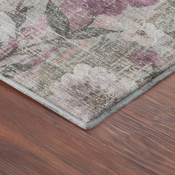 Mayfield Premium Machine Washable Abstract AMF2403 Blush 3 ft. x 4 ft. Area Rug