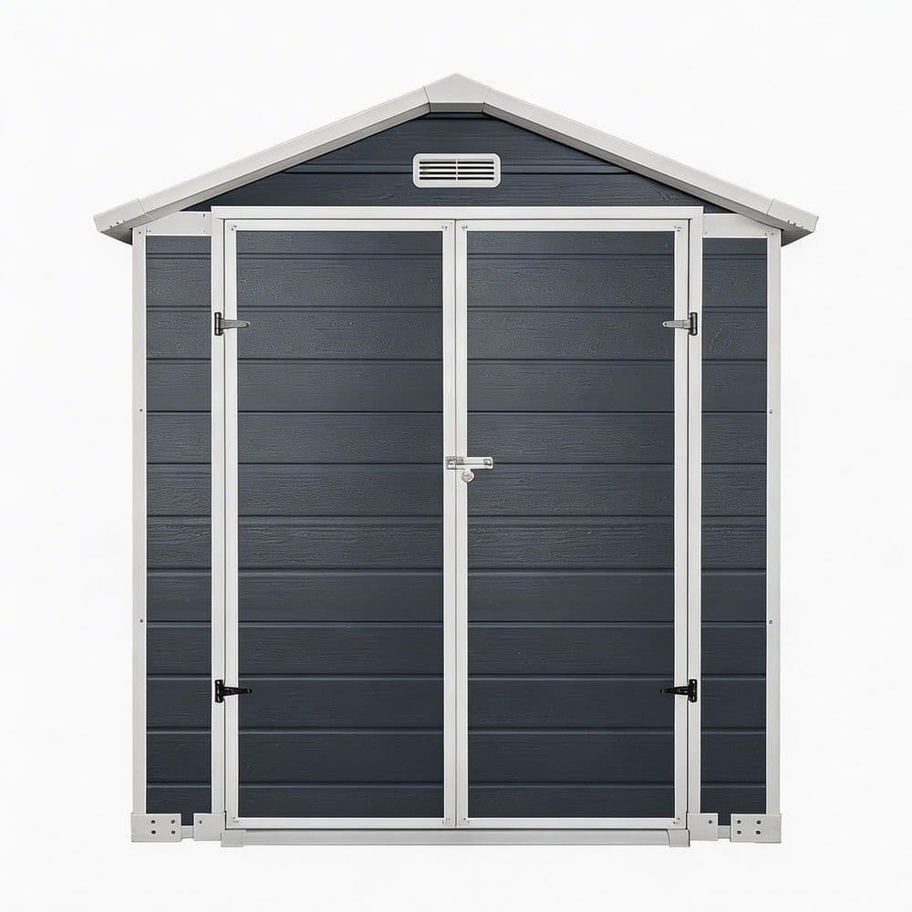 VAMOP 6 ft. W x 6 ft. D Plastic Shed with Lockable Door, Floor