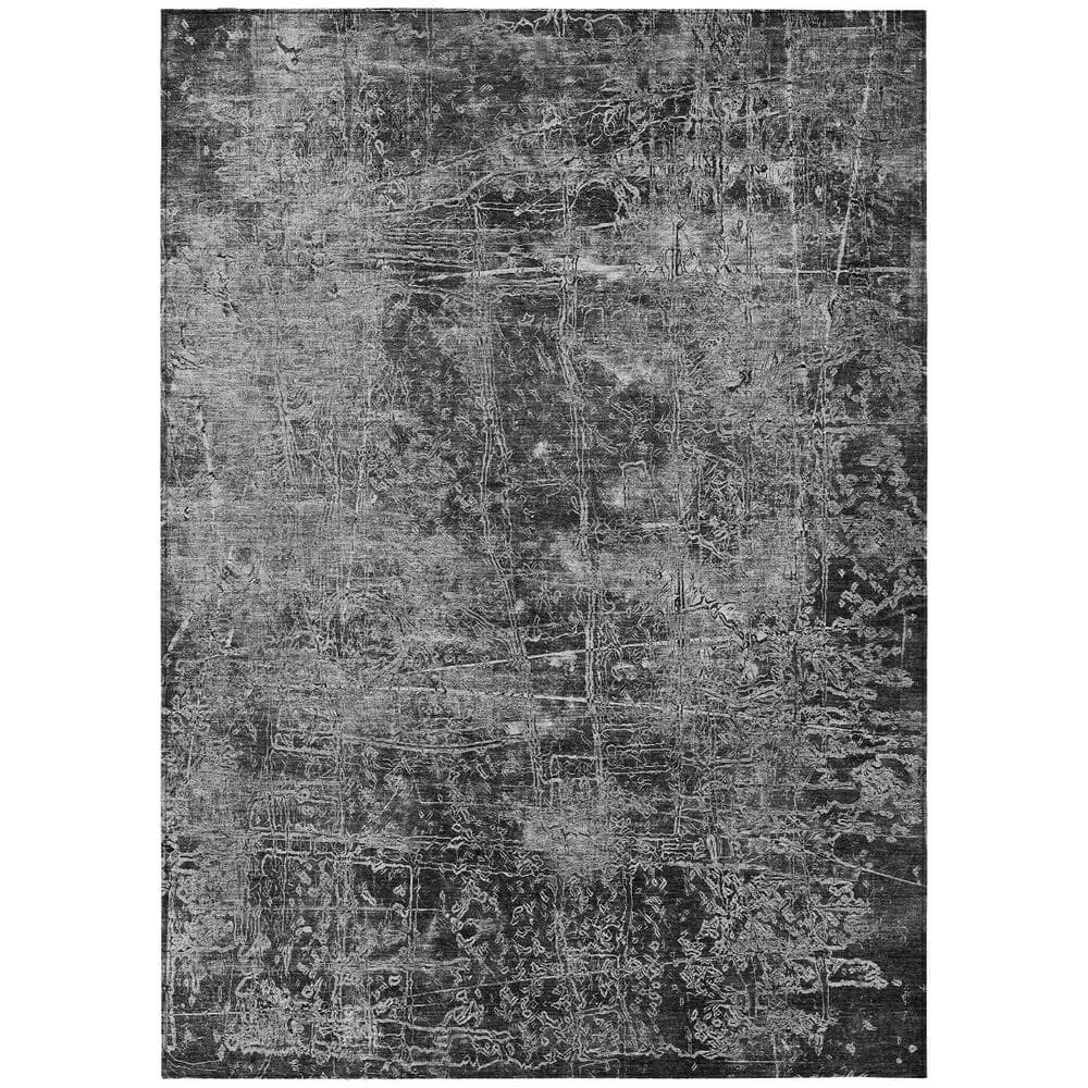Gray 9 ft. x 12 ft. Woven Abstract Rectangle Indoor/Outdoor Area Rug price history on PriceWatchPro