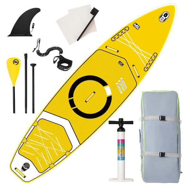myhomore Inflatable Stand Up Paddle Board 11 ft. x 34 in. x 6 in. With Accessories