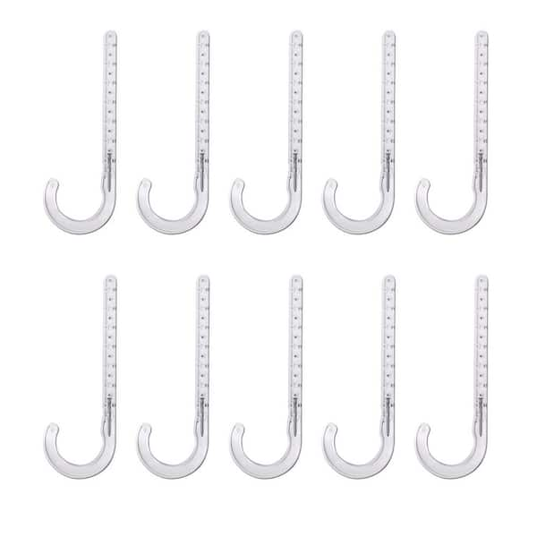 PLUMBFLEX 4 in. PEX Tubing J-Hook Hanger with Nails, Isolates Pipe and Wire from Framing, Hard Plastic (10-Pack)