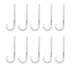 The Plumber's Choice 2 in. PEX Tubing J-Hook Hanger with Nails, Isolates Pipe and Wire from Framing, Hard Plastic (10-Pack)