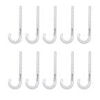 4 in. PEX Tubing J-Hook Hanger with Nails, Isolates Pipe and Wire from Framing, Hard Plastic (10-Pack)