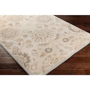 Cambrai Light Grey Oriental 8 ft. x 8 ft. Indoor Square Rug
