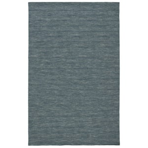 Kilim Grey/Silver 8 ft. x 10 ft. Solid Color Area Rug