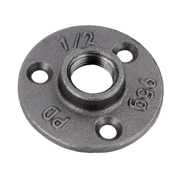 STZ 1/2 in. Black Iron Mini Flange