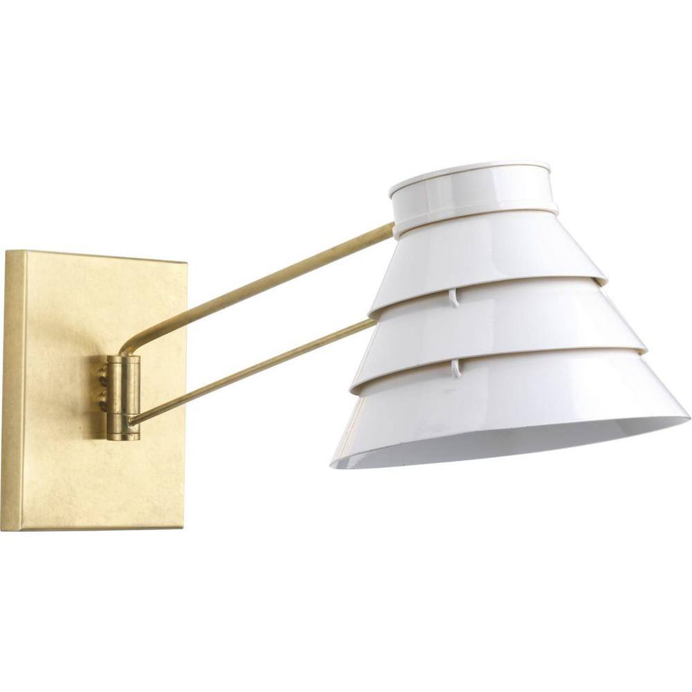 Progress Lighting Jeffrey Alan Marks Point Dume Collection Onshore Brushed  Brass Swing Arm Wall Sconce P710070-160 - The Home Depot