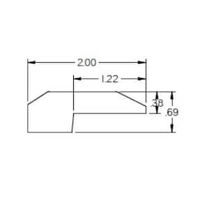 Anemone 0.38 in. Thick x 2 in. Width x 78 in. Length Low Gloss Wood Multi-Purpose Reducer