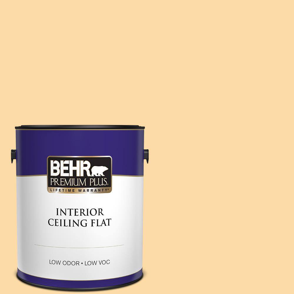 BEHR PREMIUM PLUS 1 gal. M2903 Corn Stalk Ceiling Flat Interior Paint